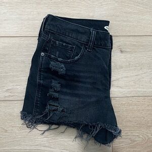 Old Navy Black Ripped Denim Shorts